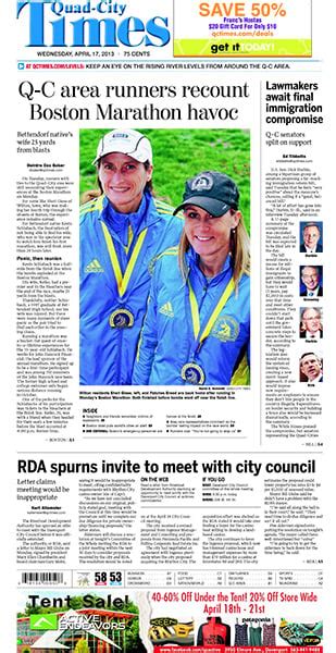 Quad city times newspaper - Apr 2, 2015 · Find the most recent copies of the Quad-City Times newspaper publication. See today's front page and headlines digitality. 